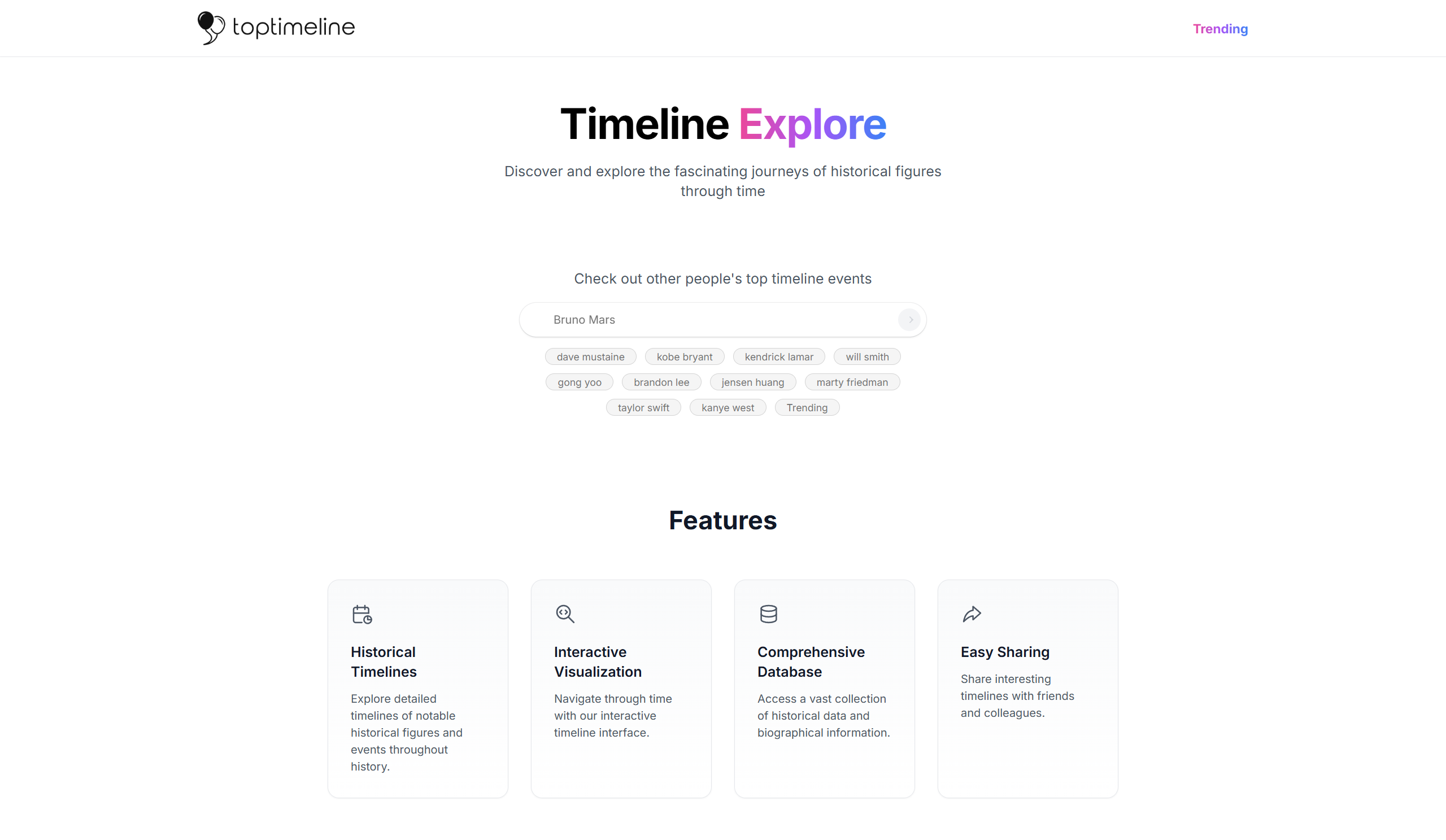 Toptimeline - Explore los momentos definitorios de personas famosas e íconos históricos media 1