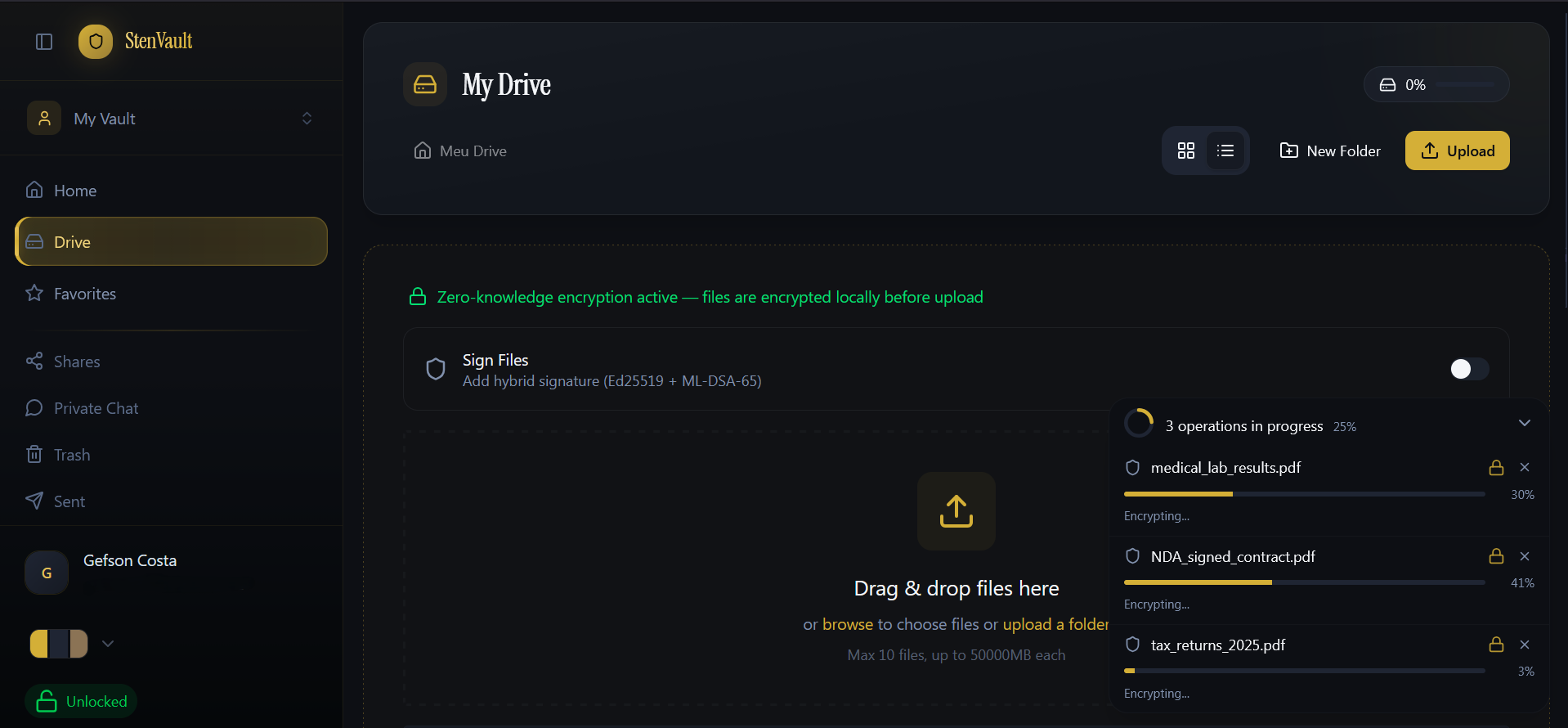 StenVault — Encrypted Cloud Storage gallery image