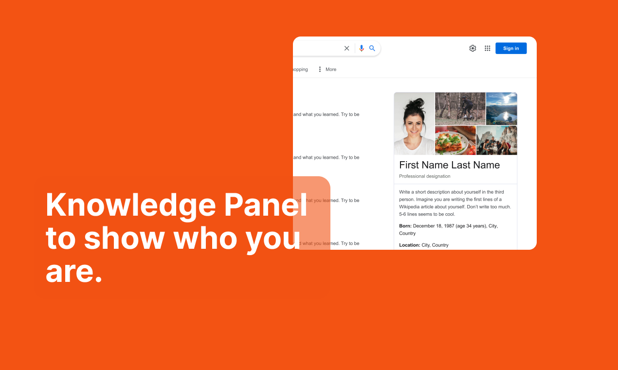 CV as a Google Search Result Page gallery image
