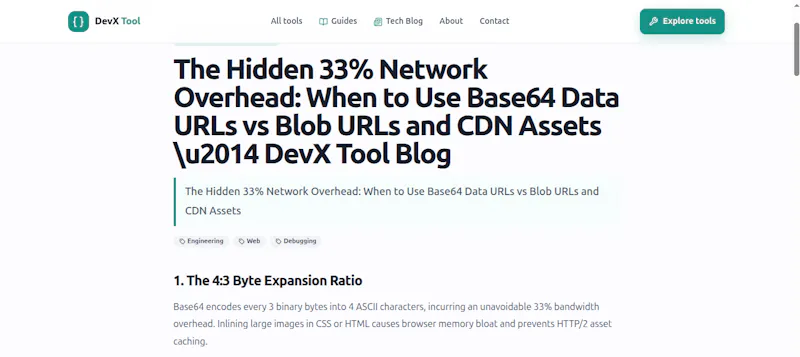 DevX Tool — Free Online Developer Suite screenshot 2