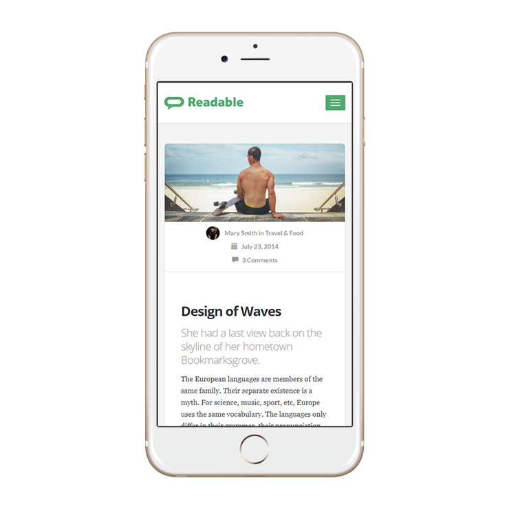 Readable WordPress Theme Image
