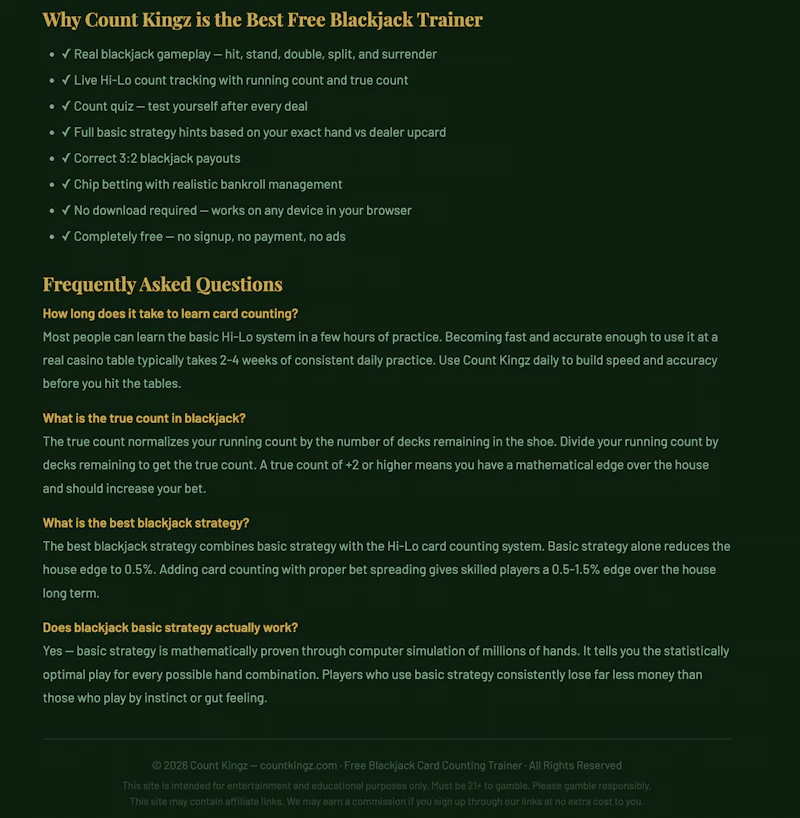 CountKingz  Free Blackjack Card Counting screenshot 4