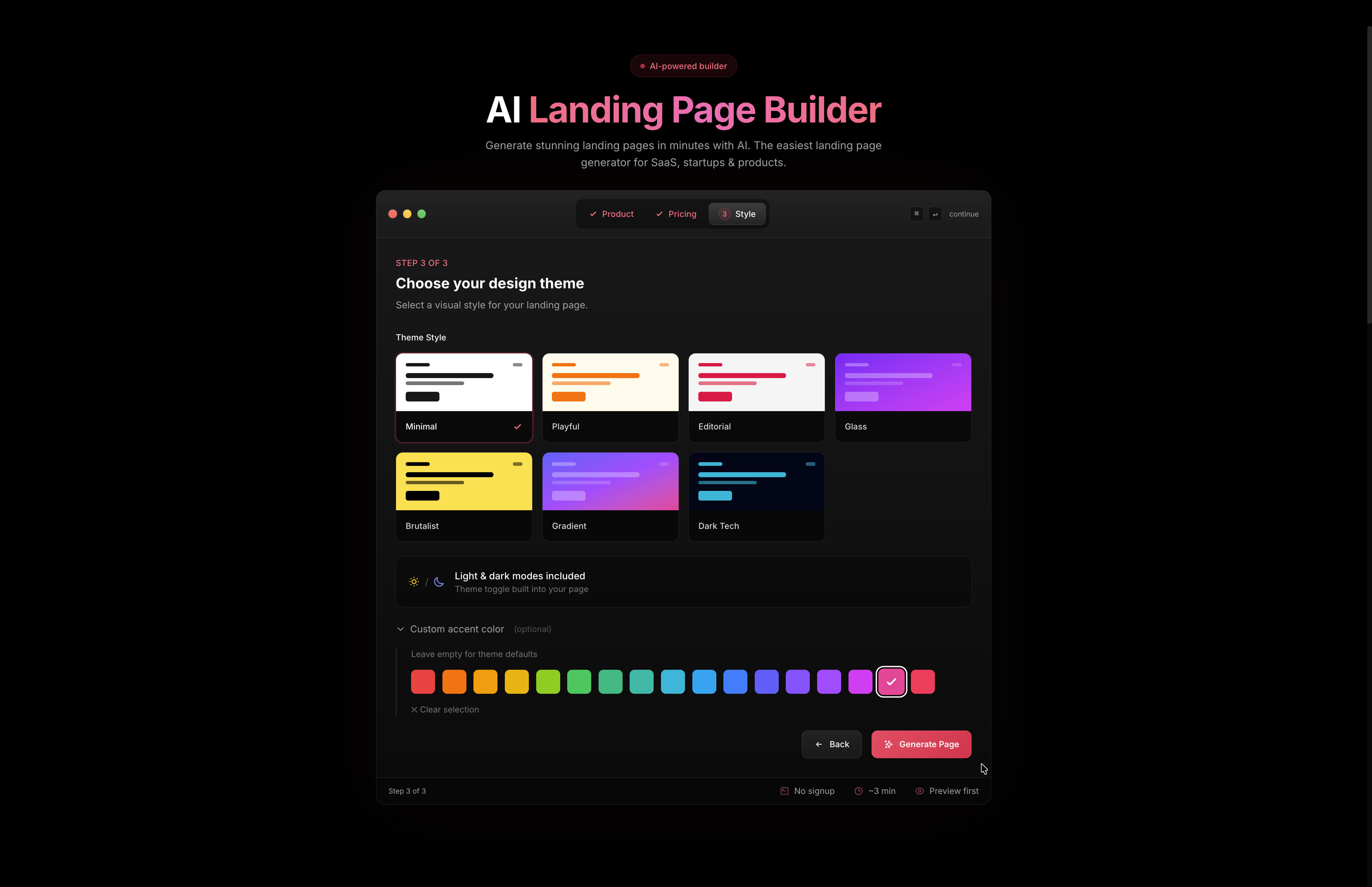 Landify - Main product screenshot demonstrating key features and user interface