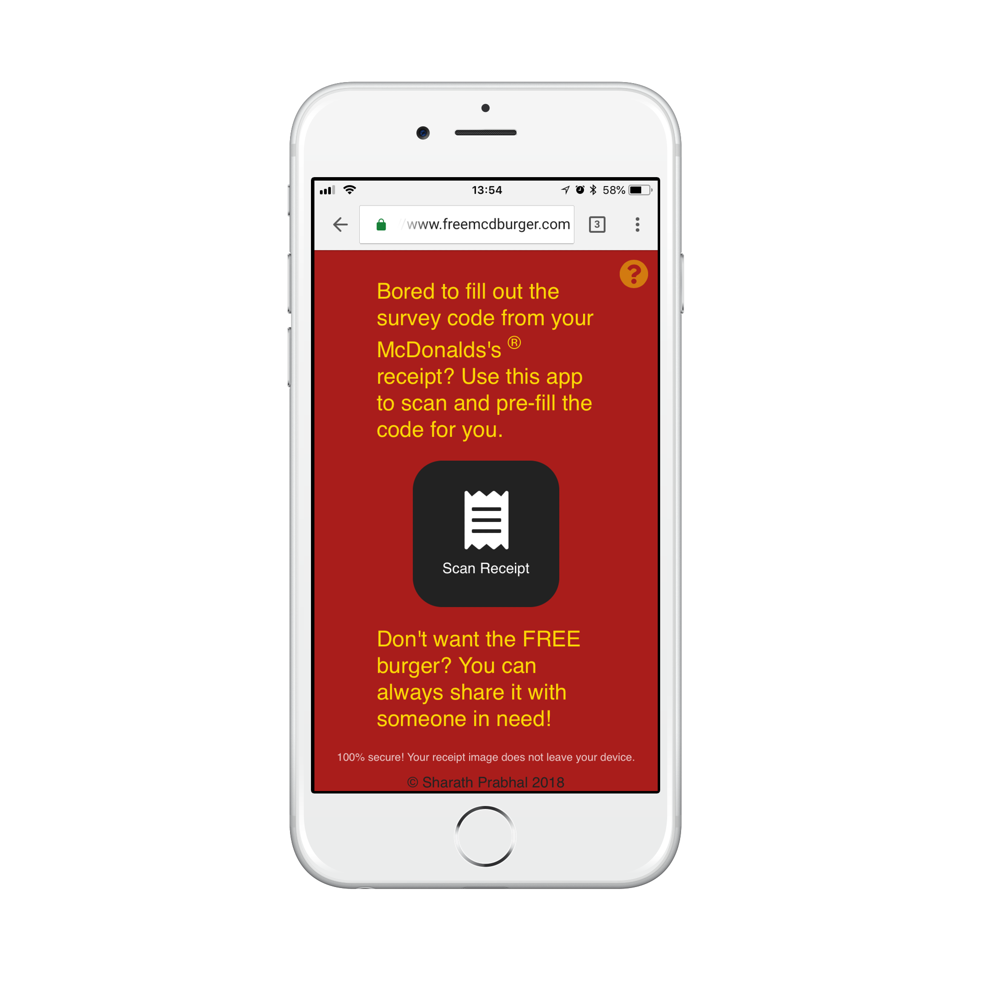 Free McDonald's burger! gallery image