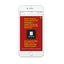 Free McDonald's burger! gallery image