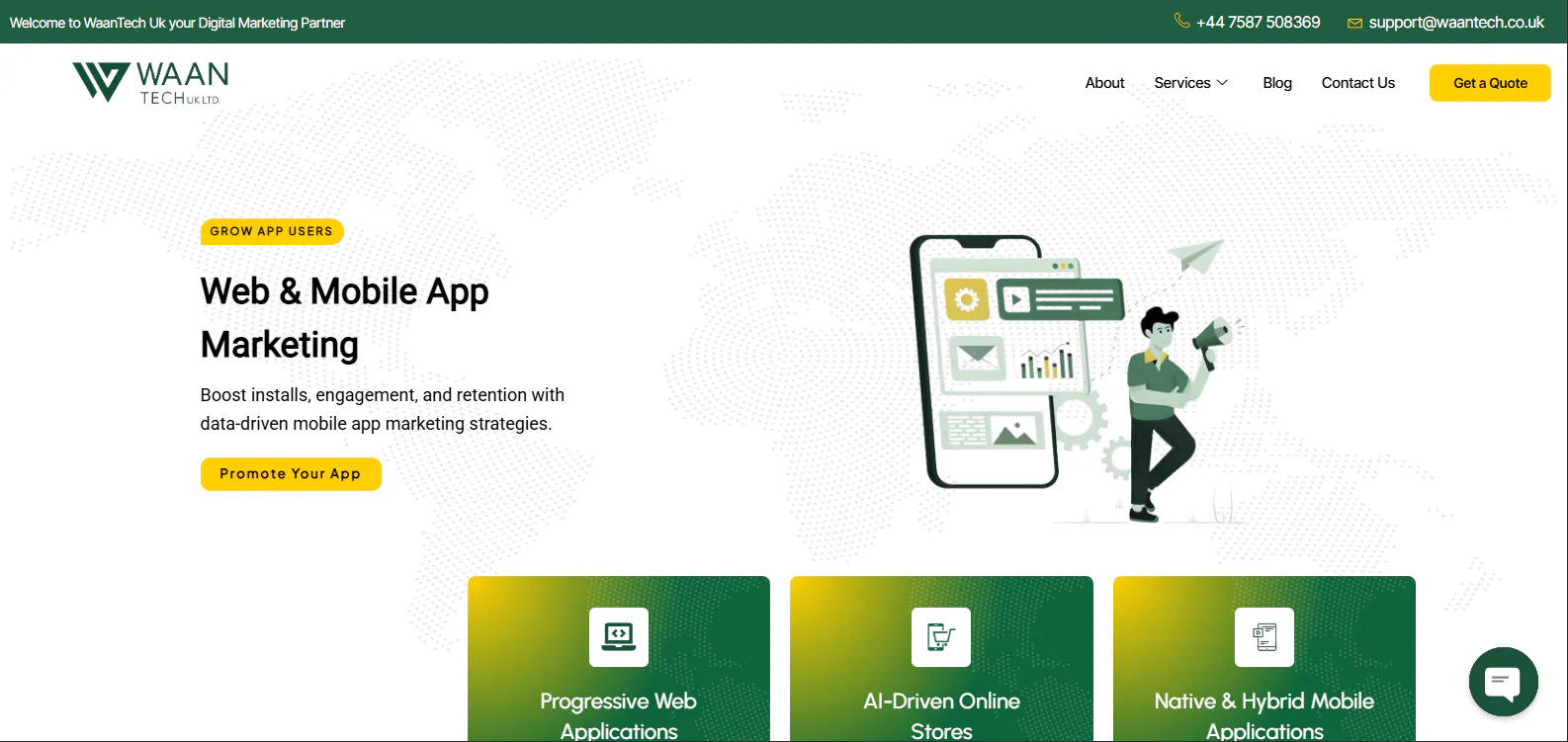 Waantech UK Ltd. 제품 배너