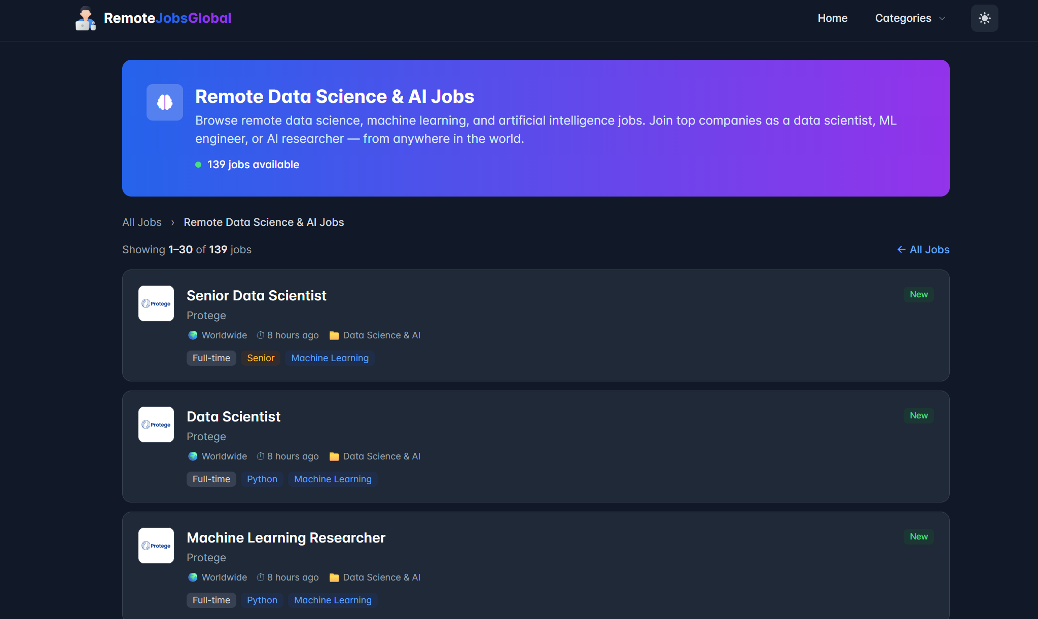 RemoteJobsGlobal - Screenshot 2 showing product features and functionality