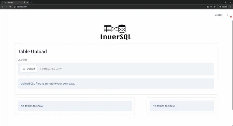 InverSQL screenshot 1