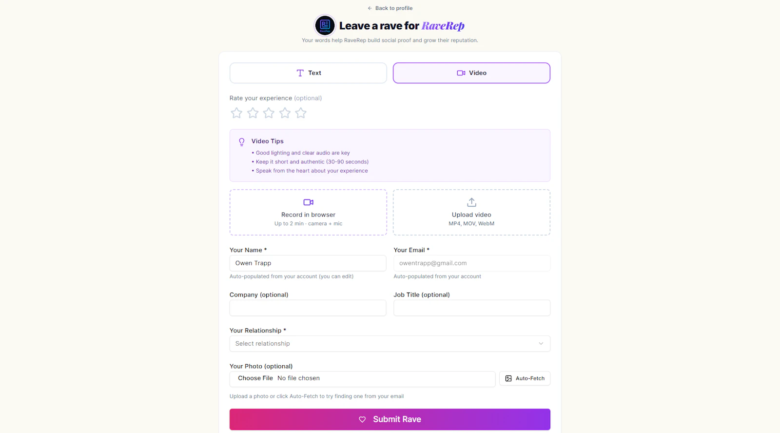 RaveRep screenshot 8