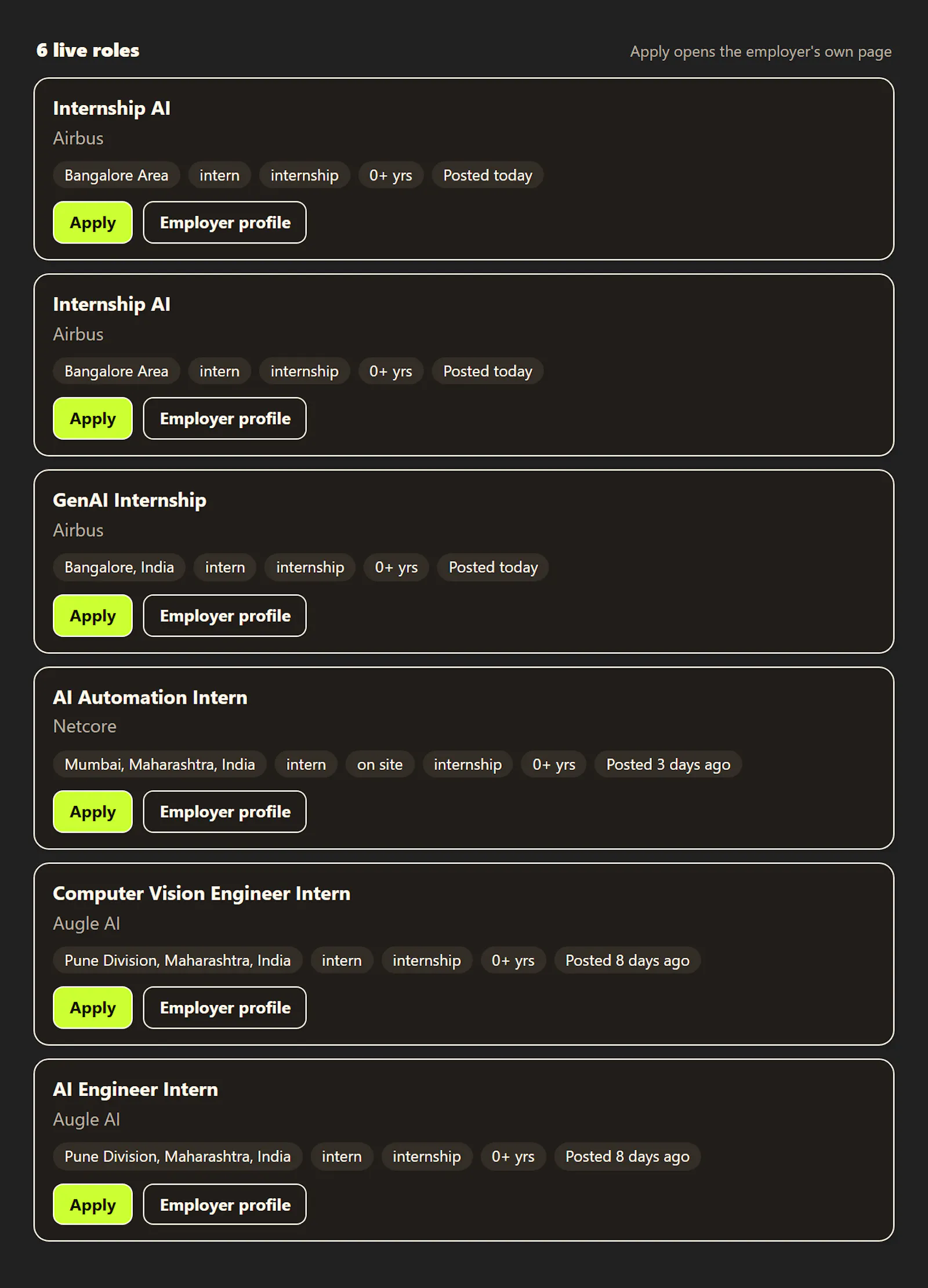 Employed screenshot 3