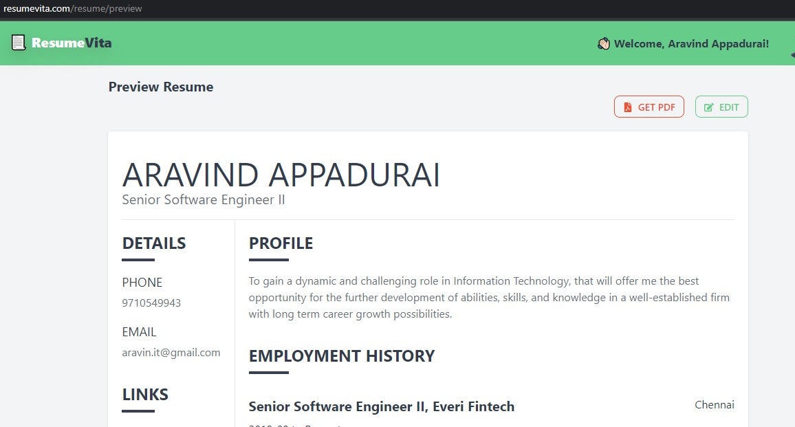 Resume Vita gallery image