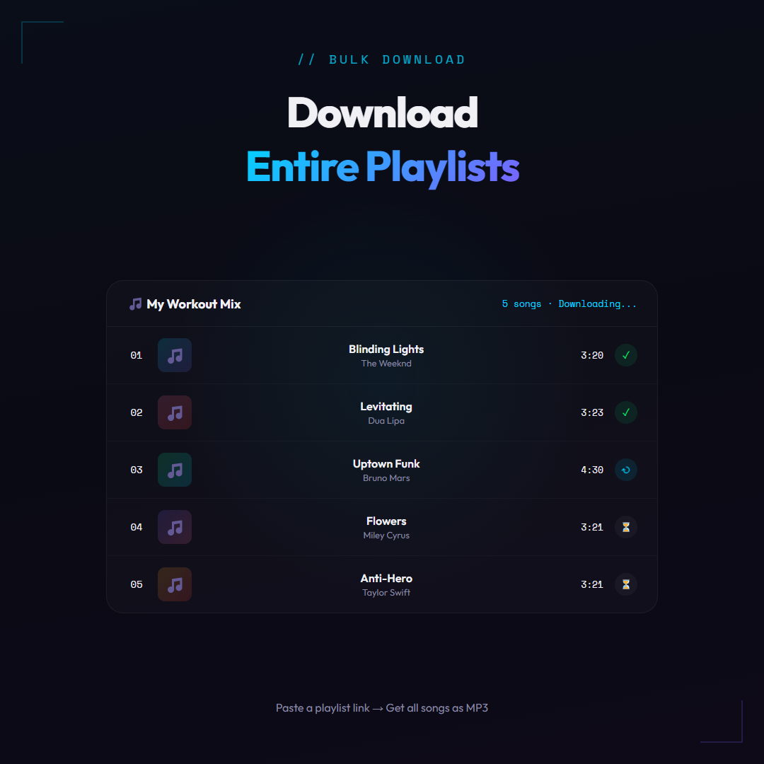 Down2MP3 - Screenshot 4 showing product features and functionality