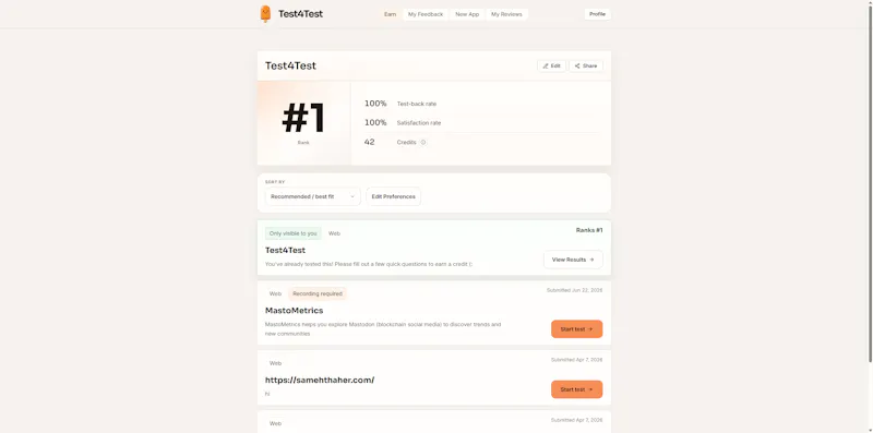 Test4Test screenshot 1