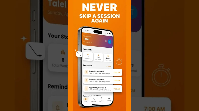 Fitverse gym workout planner screenshot 1 (video preview)