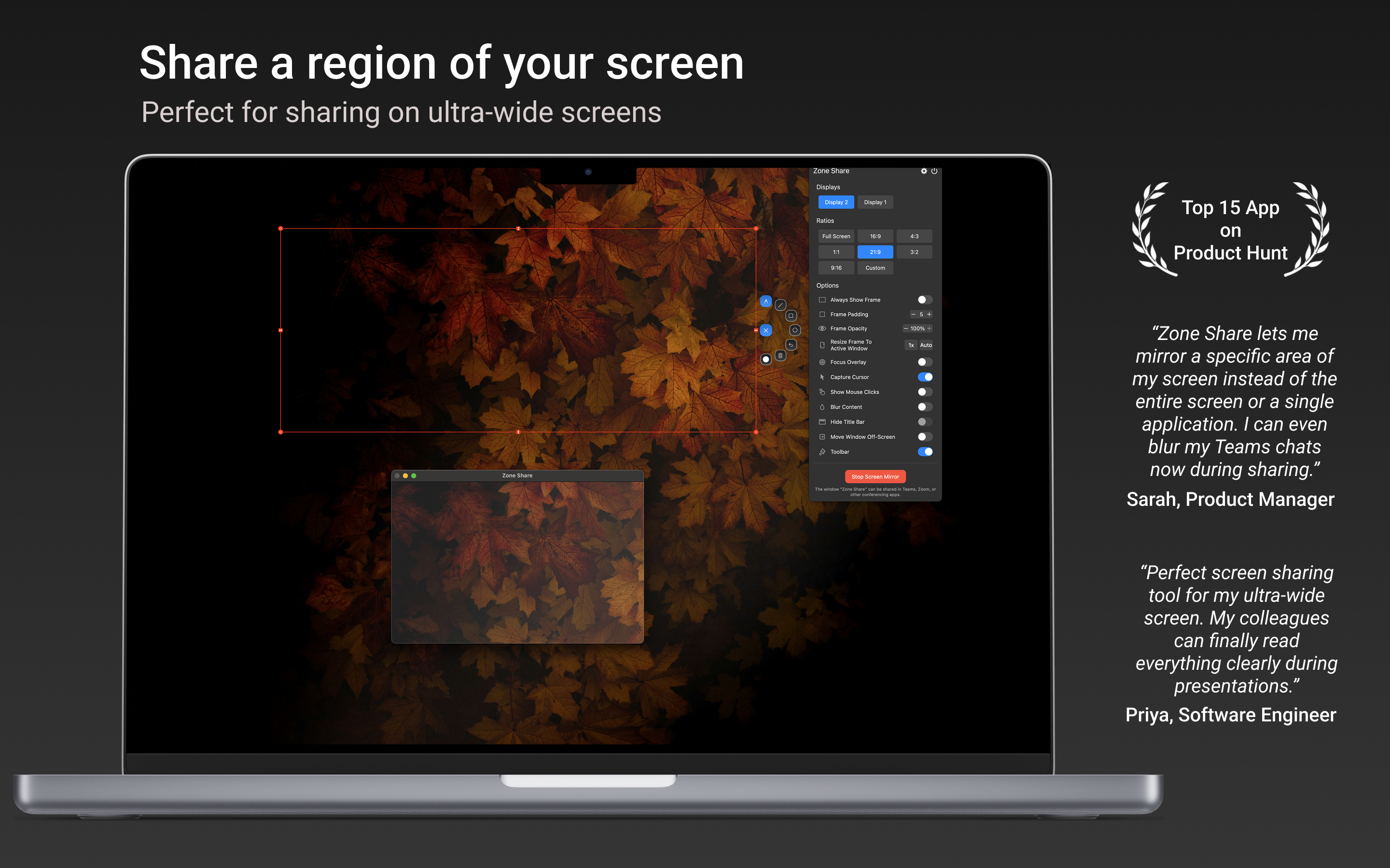 Zone Share-Ultrawide Screen Sharing Tool gallery image