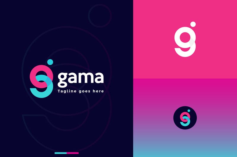 Branding G logo design for company media 1