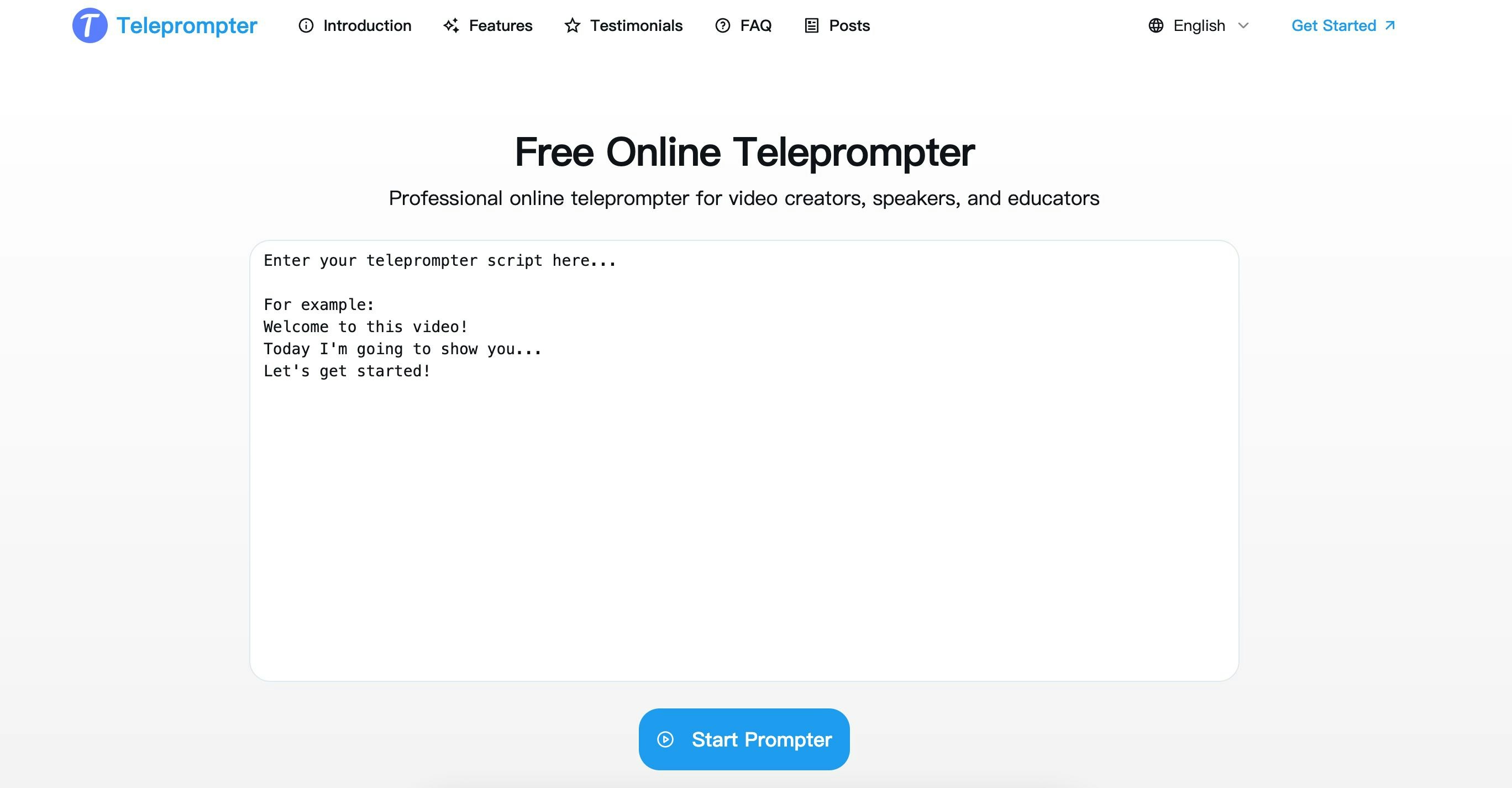 Média Téléprompter en ligne - Téléportage en ligne gratuit 1