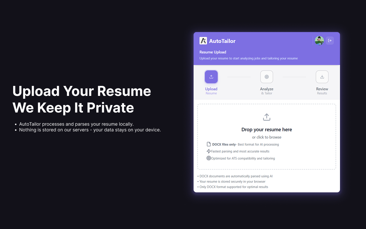 AutoTailor - Screenshot 2 showing product features and functionality