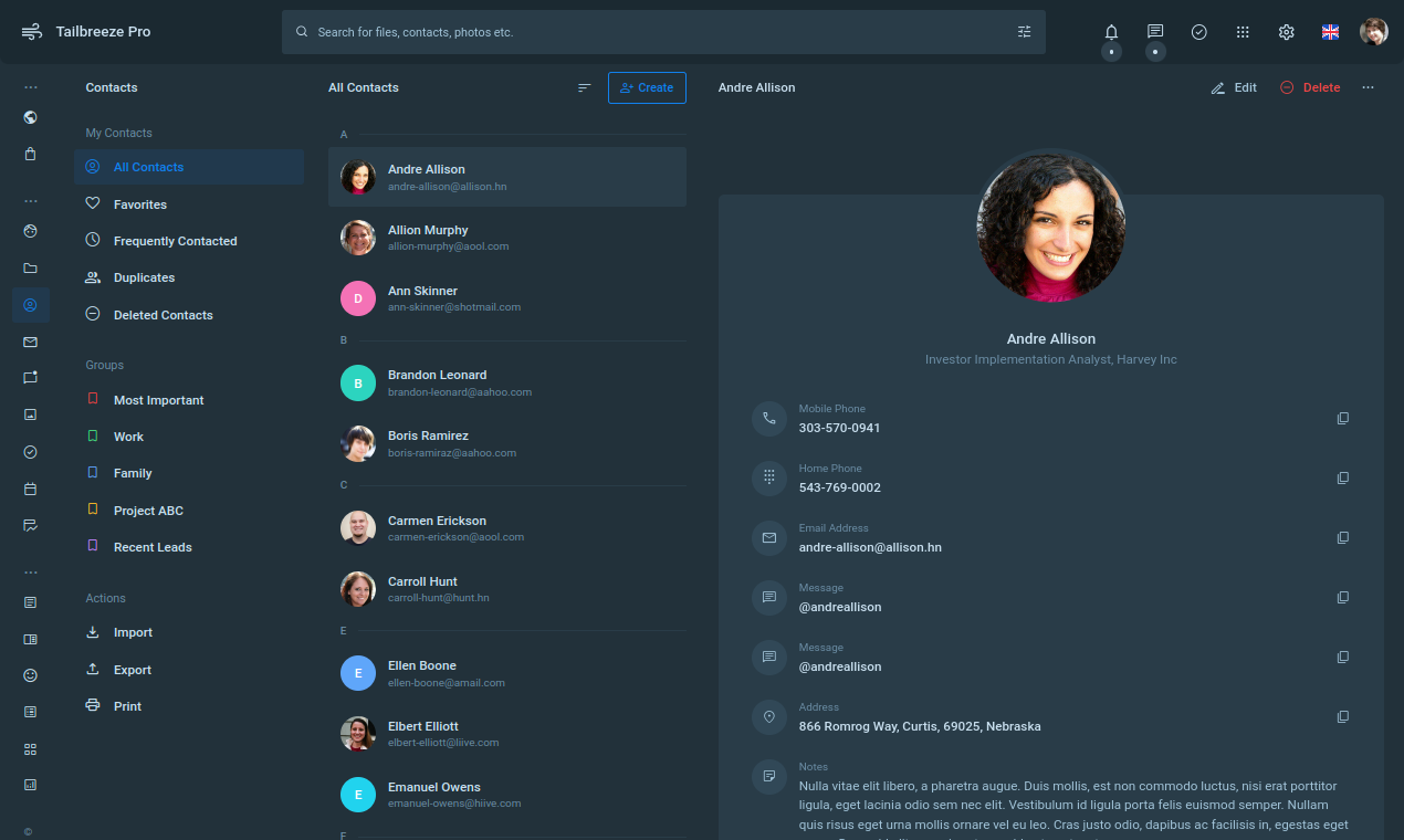 Media Templat Admin Tailbreeze 4