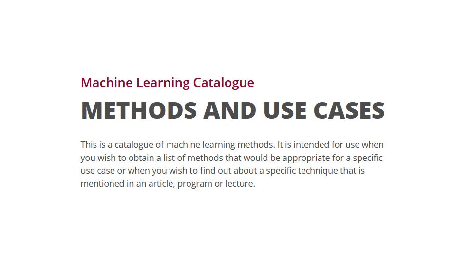 Machine Learning Catalogue gallery image