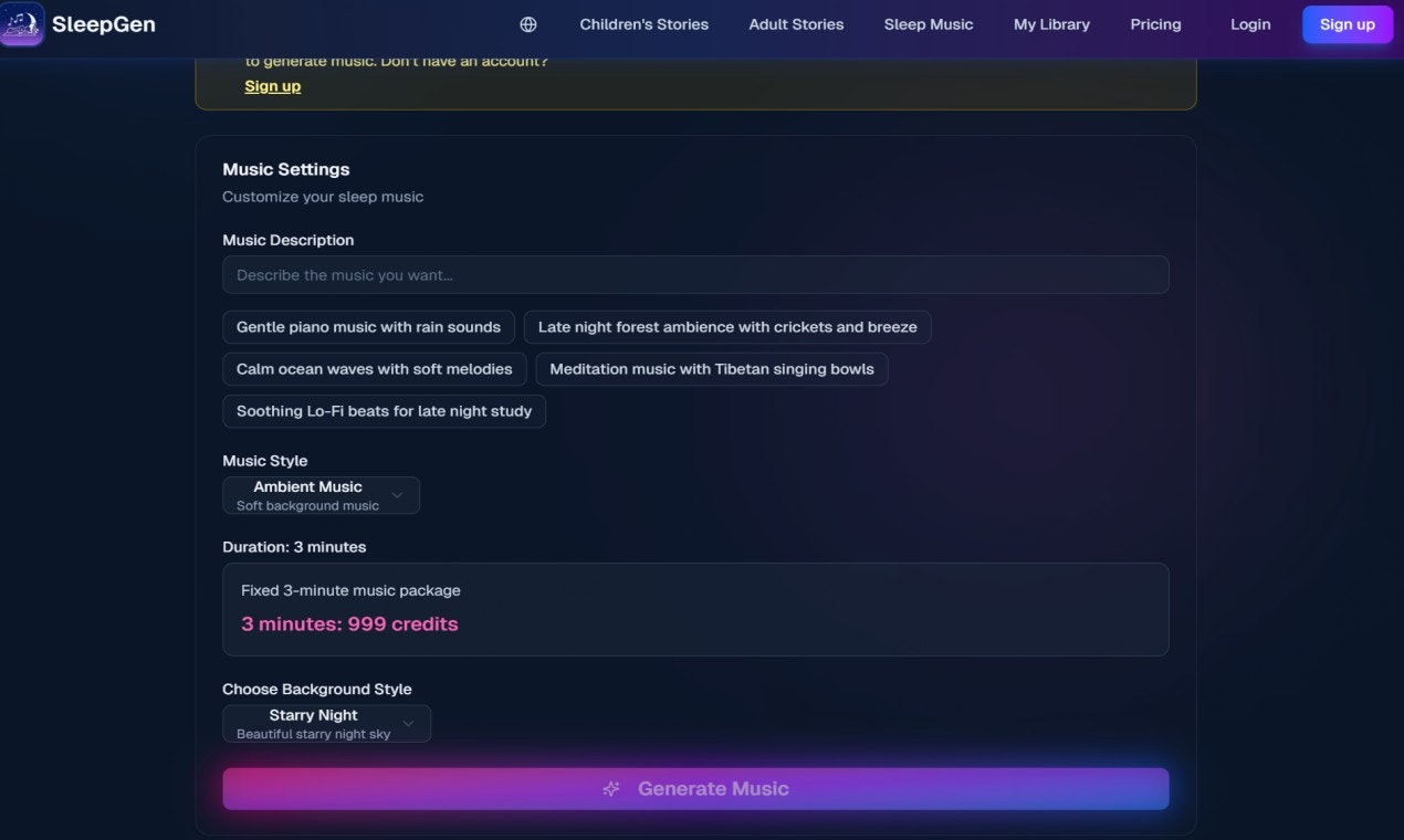 SleepGen - Screenshot 5 showing product features and functionality