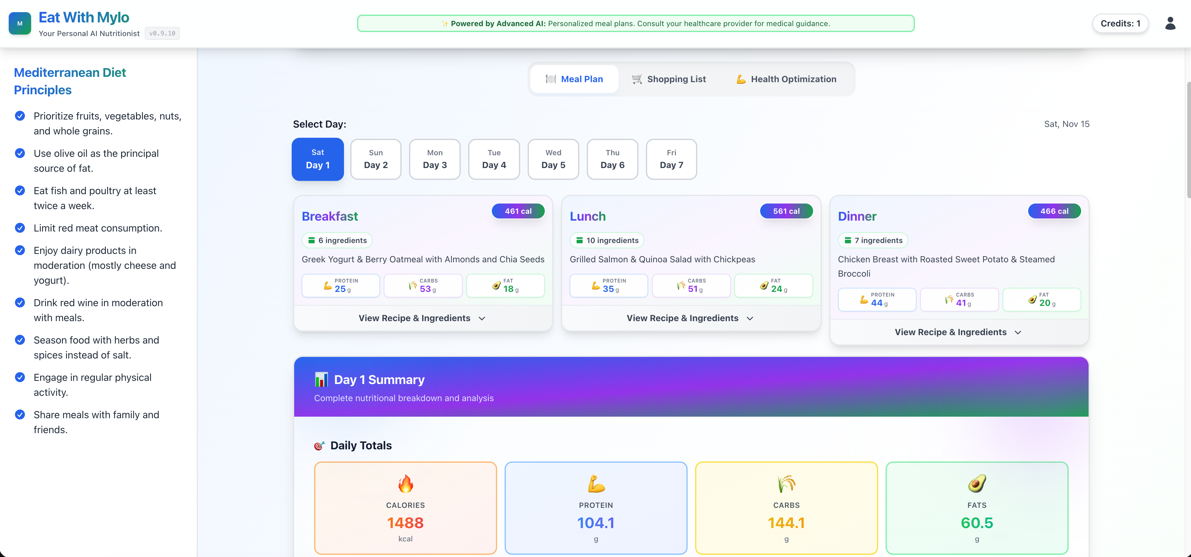 Mylo – Multi-Agent AI Nutrition Coach gallery image