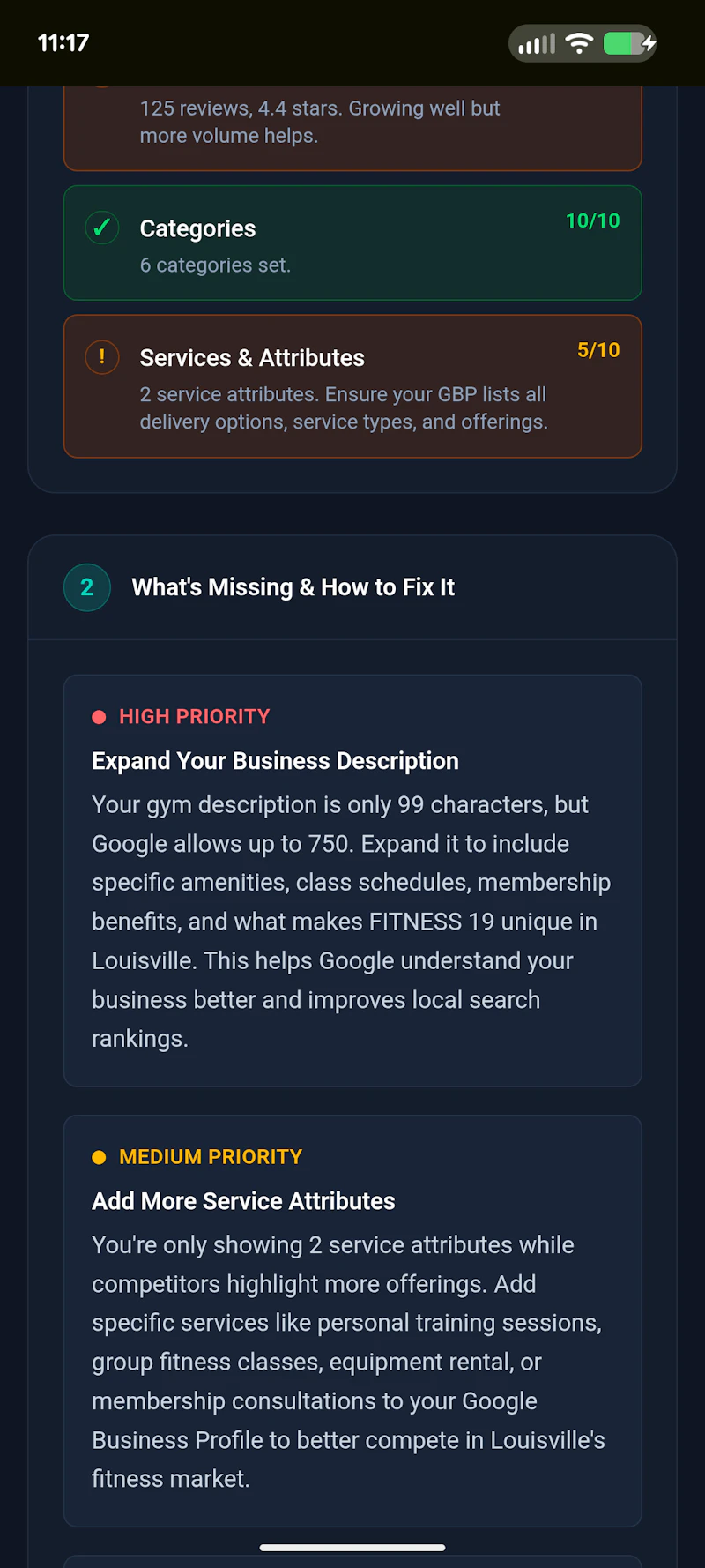 LocalGap — GBP Audit Tool screenshot 7