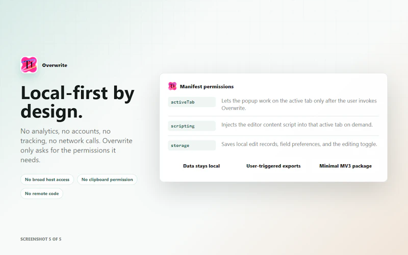 Overwrite screenshot 5