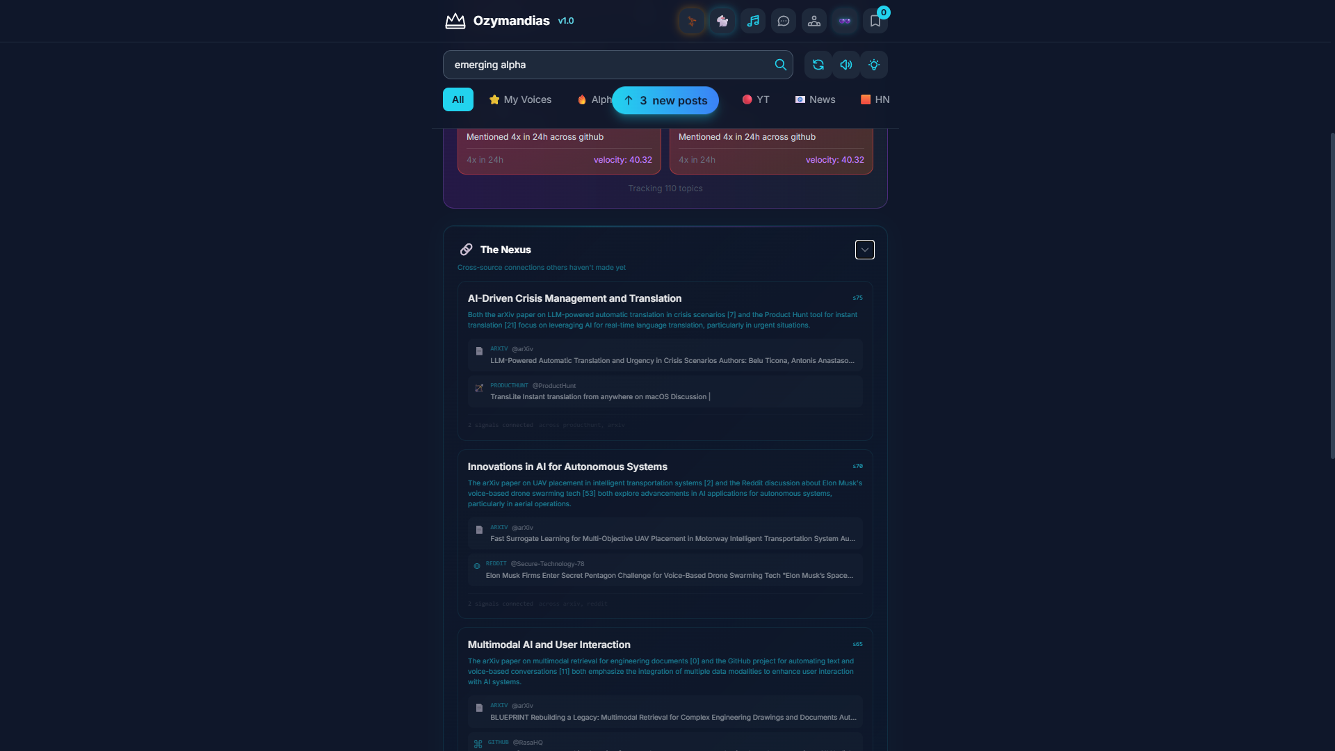 Ozymandias - Screenshot 3 showing product features and functionality