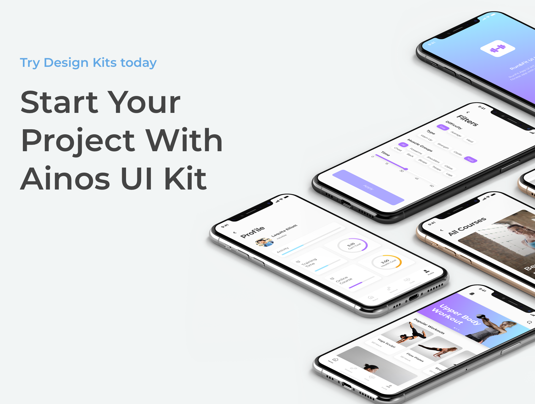Run&Fit Fitness App UI Kit gallery image