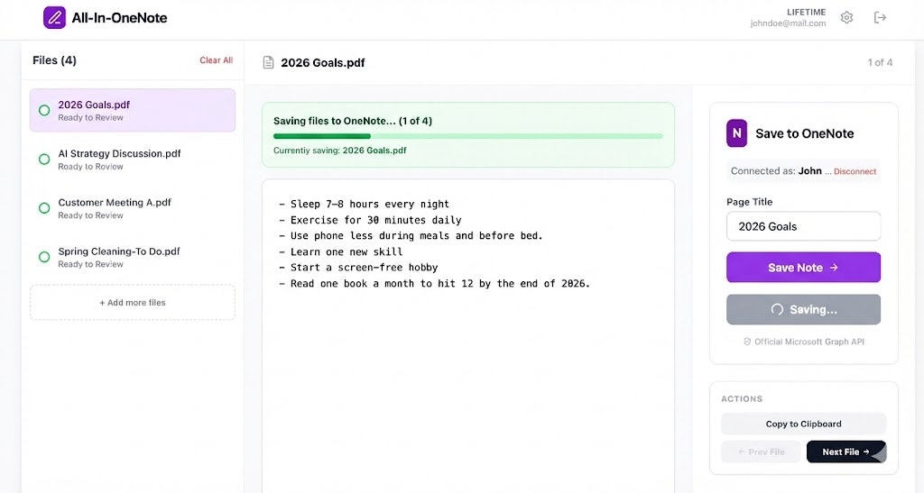 All-In-OneNote - Screenshot 3 showing product features and functionality