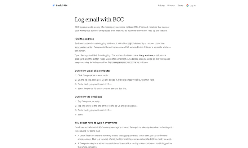 BasicCRM screenshot 2