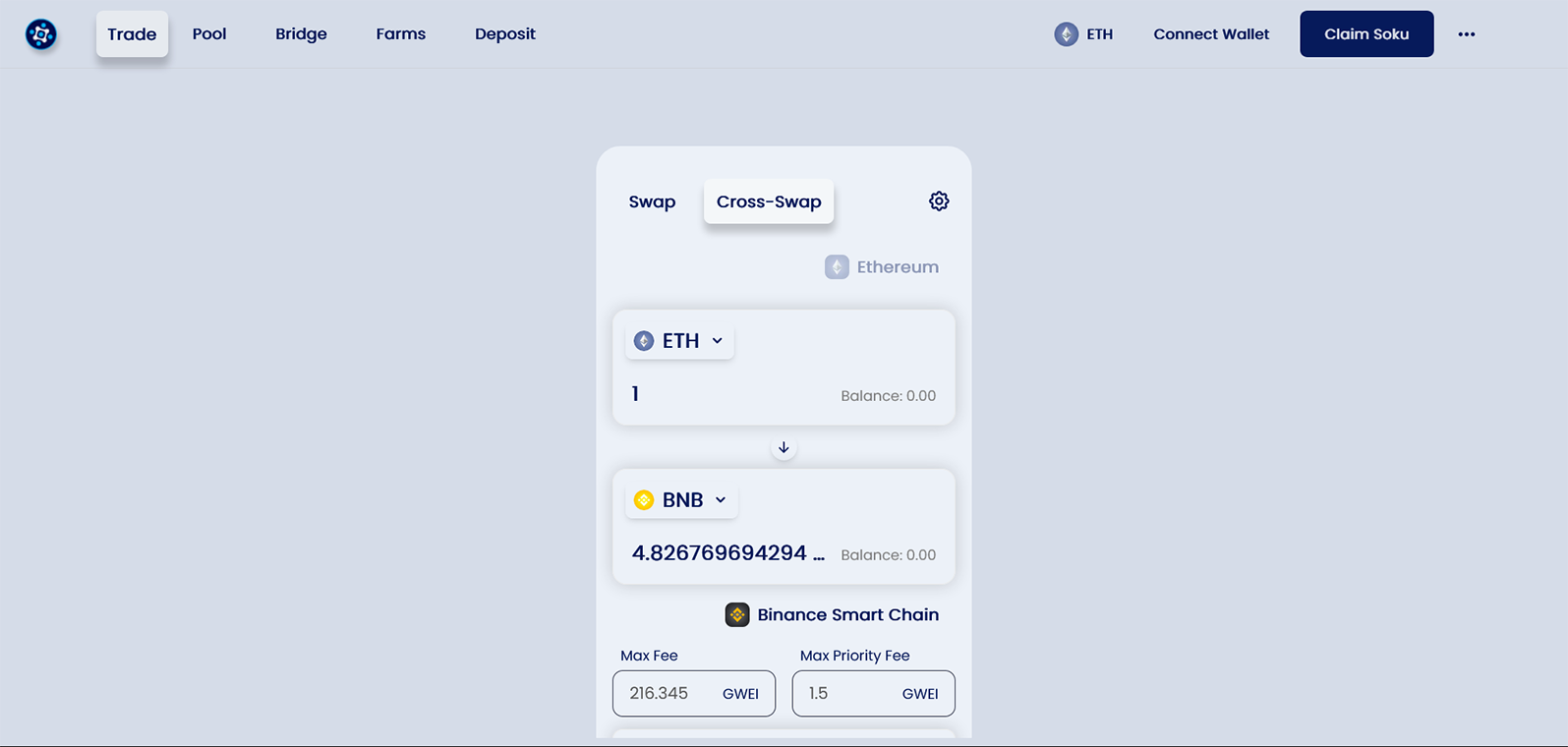 Sokuswap, agregador criptográfico de cadena cruzada media 3