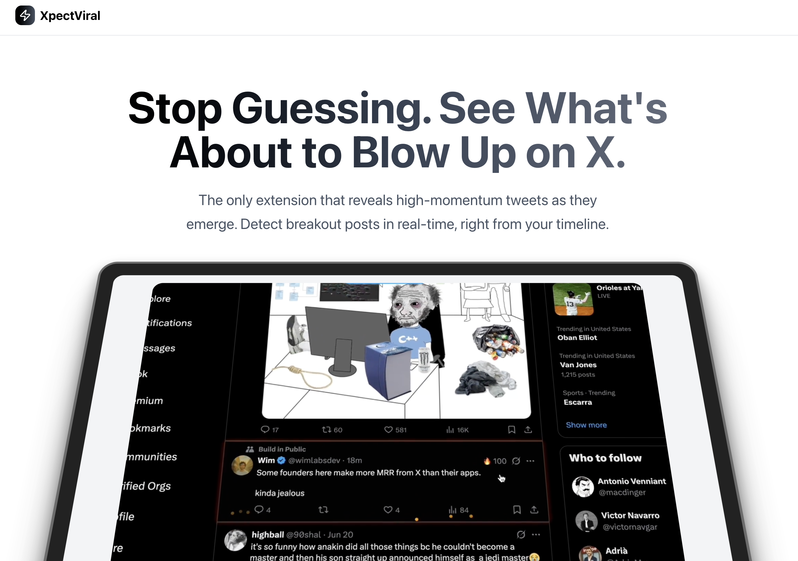 XpectViral - Stop Guessing. See What's About to Blow Up on X. media 1
