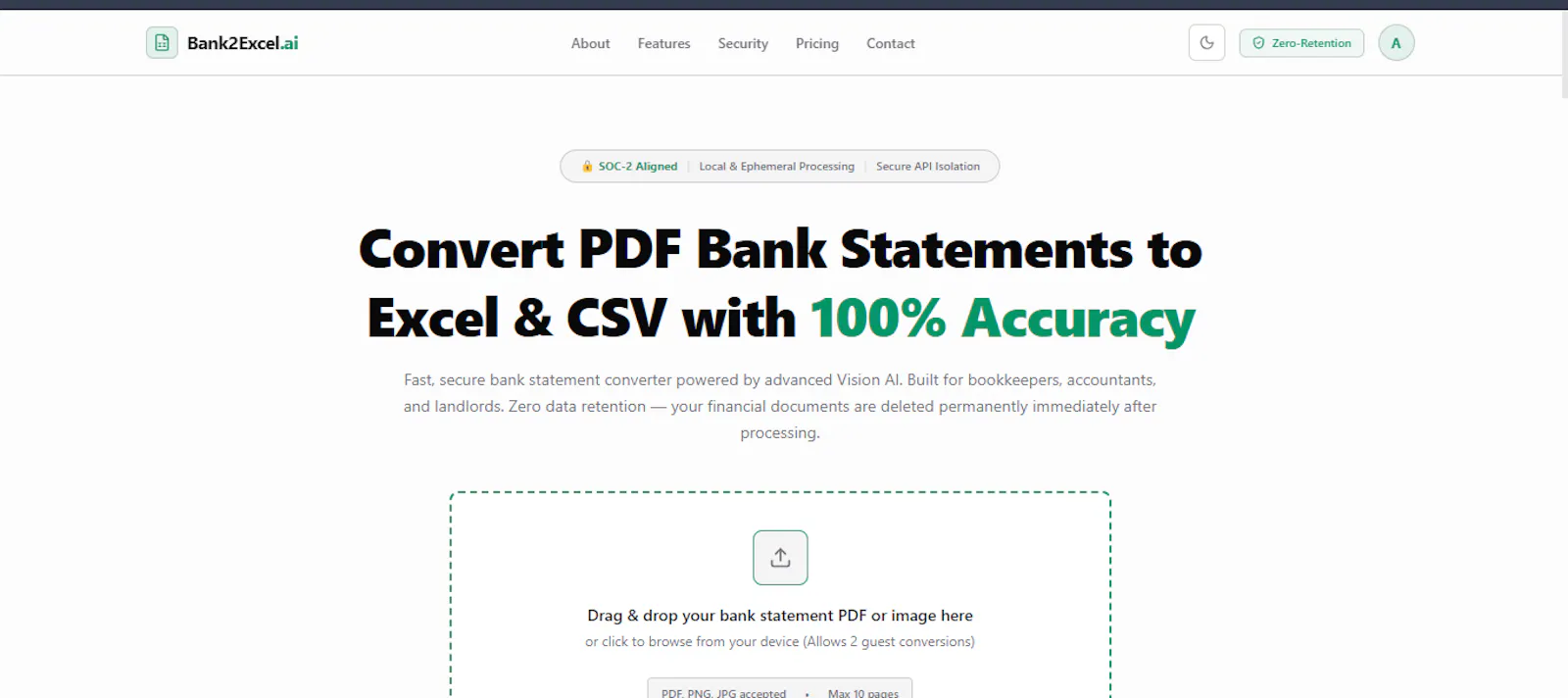 Bank2Excel-ai.com - Bank PDF to Excel screenshot 2