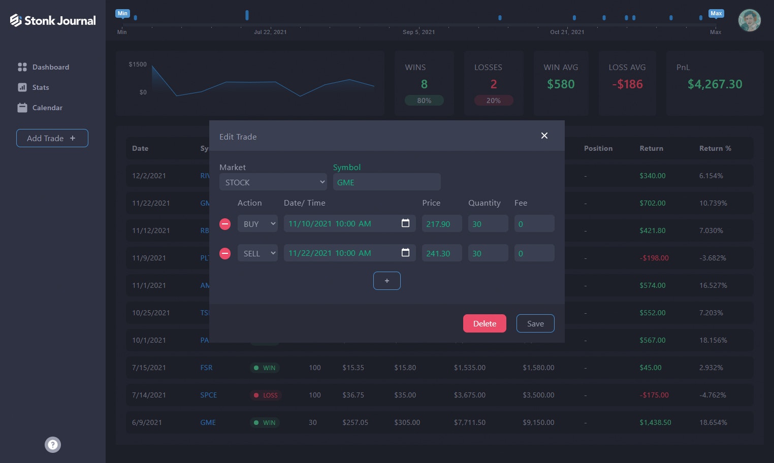 Stonk Journal - Stock Trading Journal gallery image