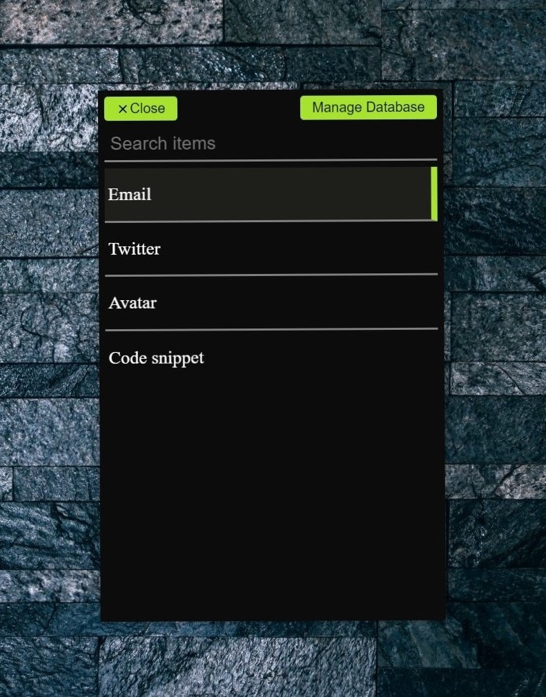 QuickPasteDb gallery image