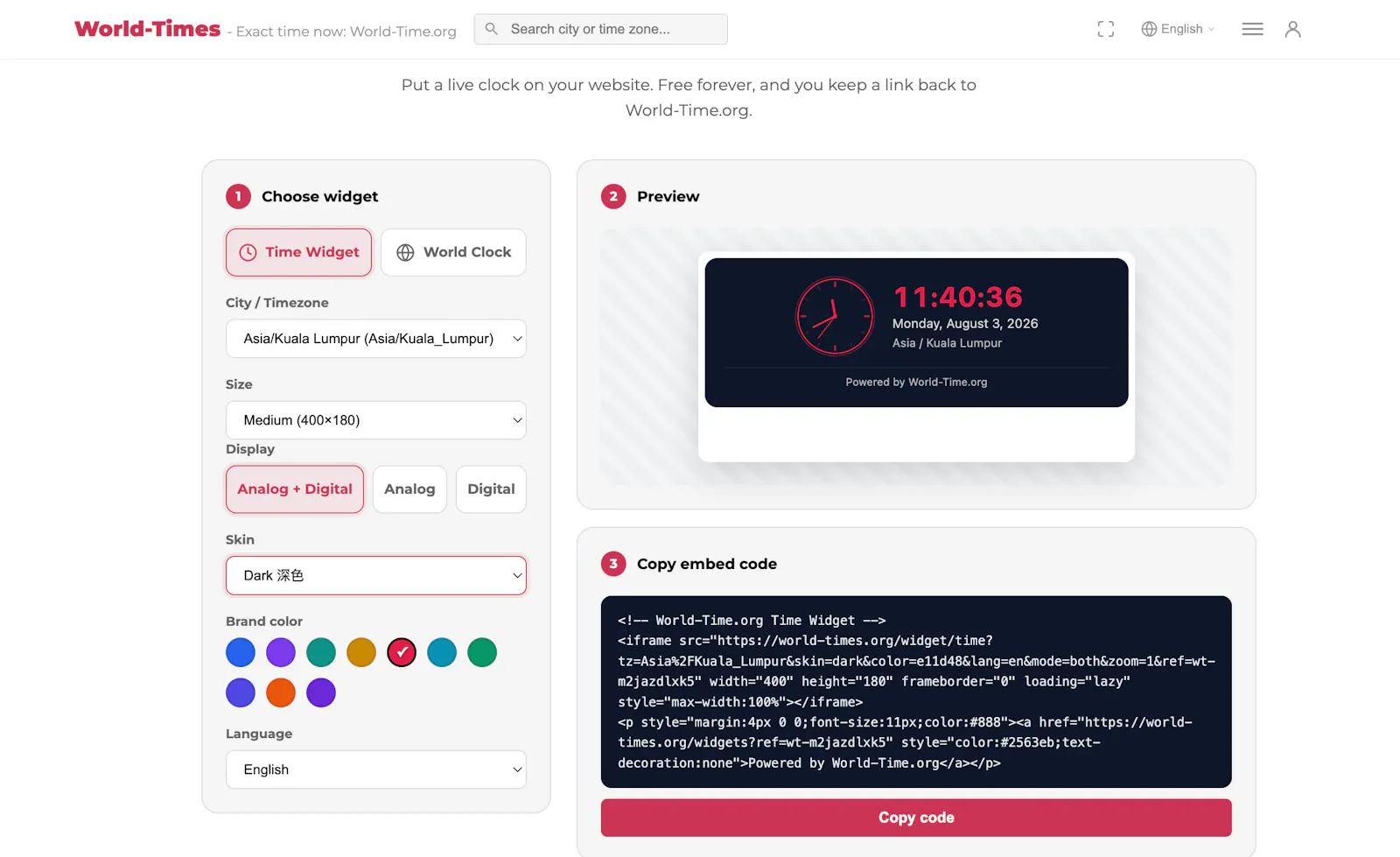 World-Time.org screenshot 1