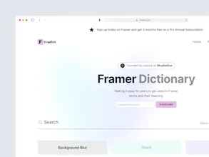 Fradict | Framer Dictionary gallery image