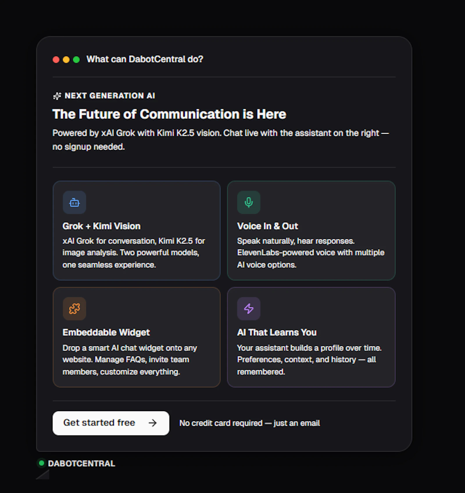 DabotCentral screenshot 2