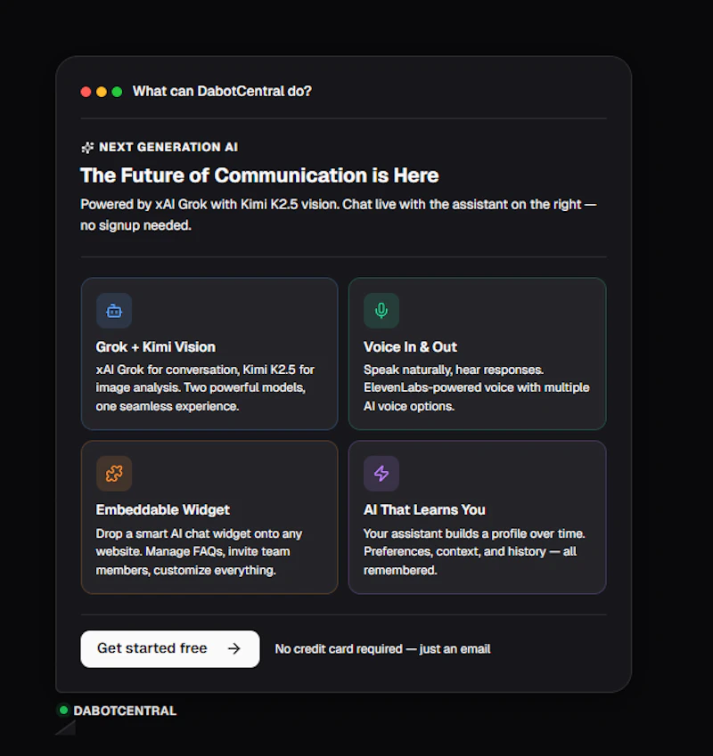 DabotCentral screenshot 2