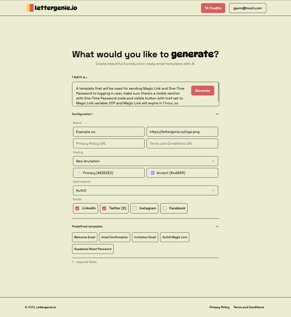 Lettergenie.io - ¡Genere plantillas de correo electrónico en segundos! media 2