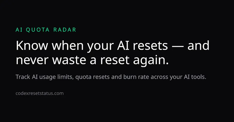 Codex Reset Status screenshot 1