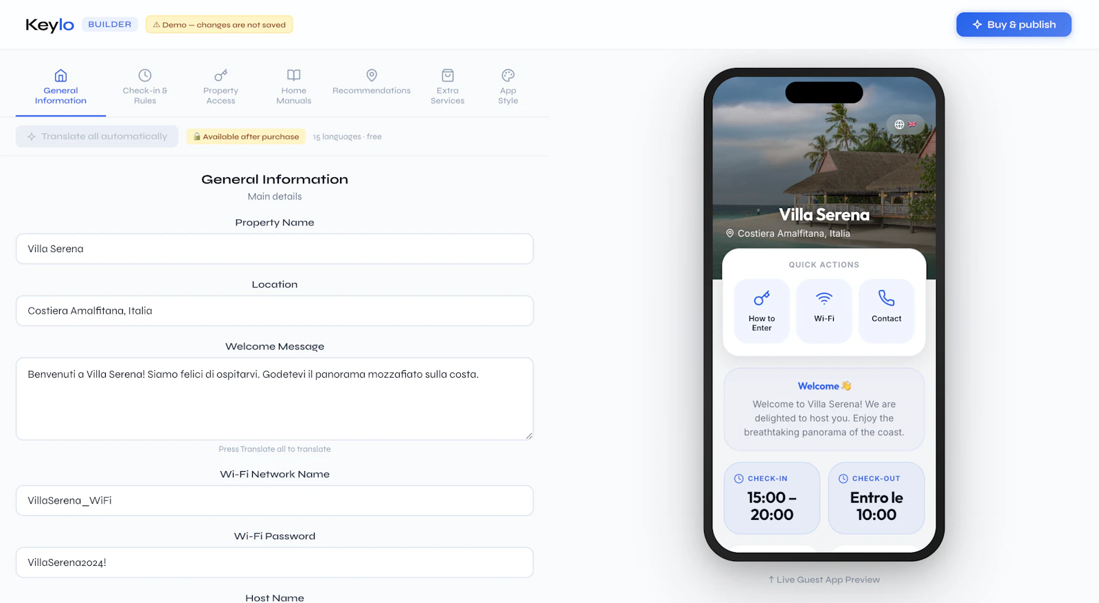 Keylo — The Guest App for Your Guests.  screenshot 3