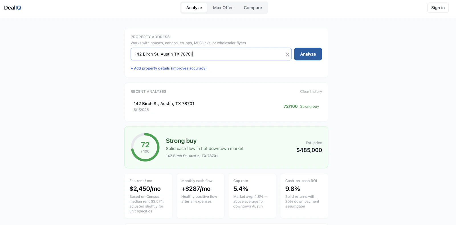 DealIQ screenshot 2