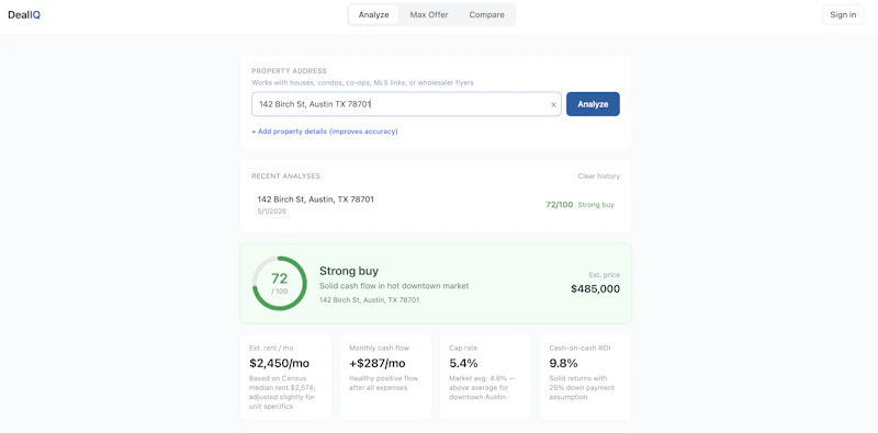 DealIQ screenshot 2