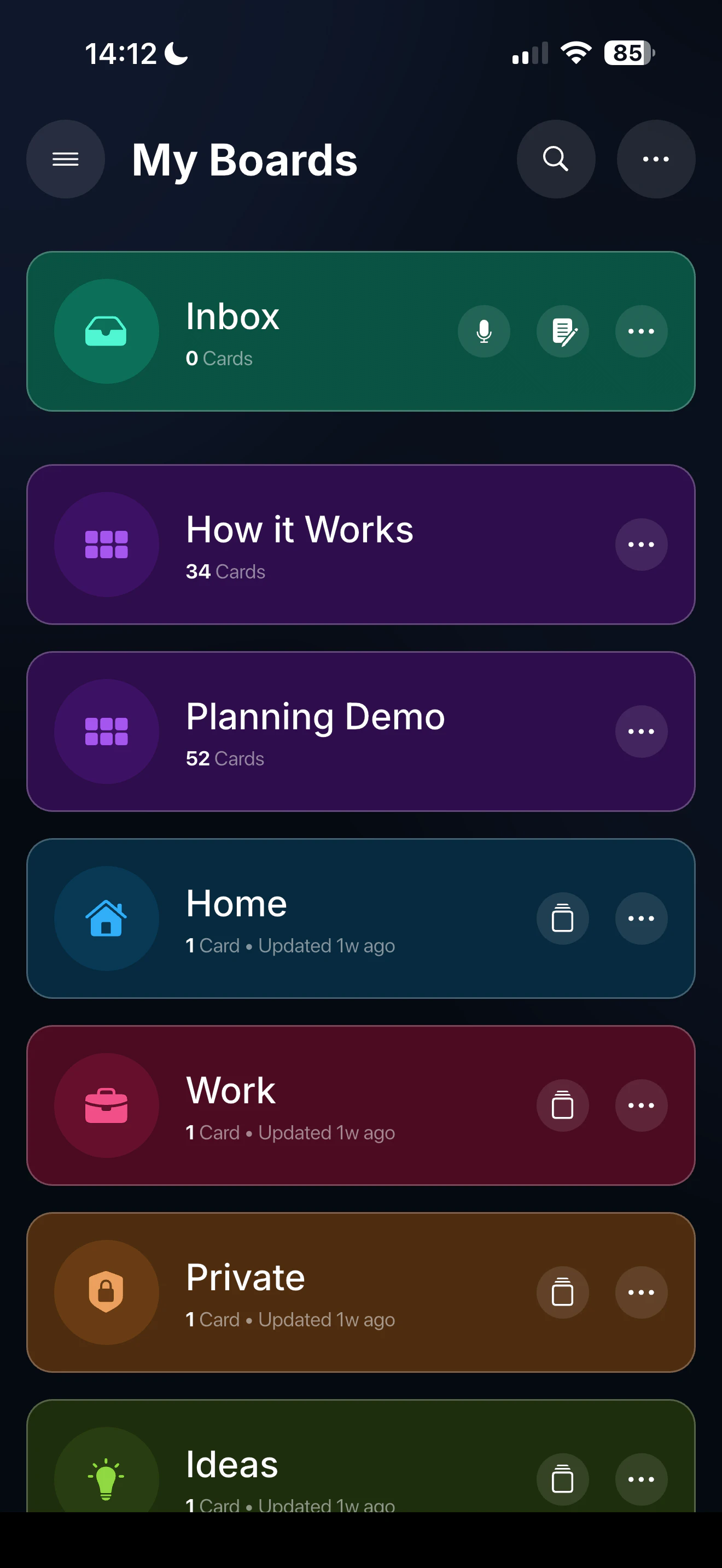 PlanBoards screenshot 2