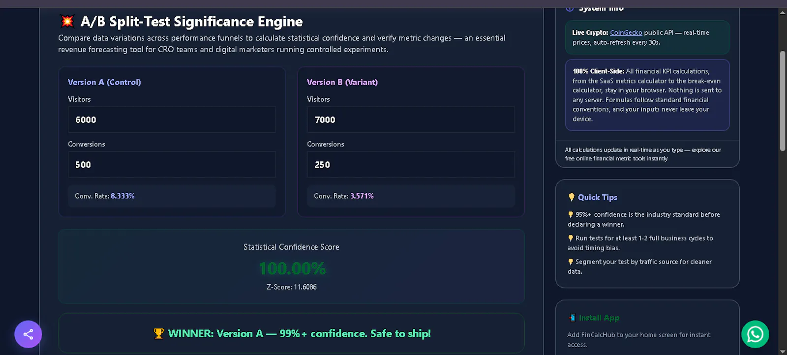 FinCalcHub Marketing screenshot 2