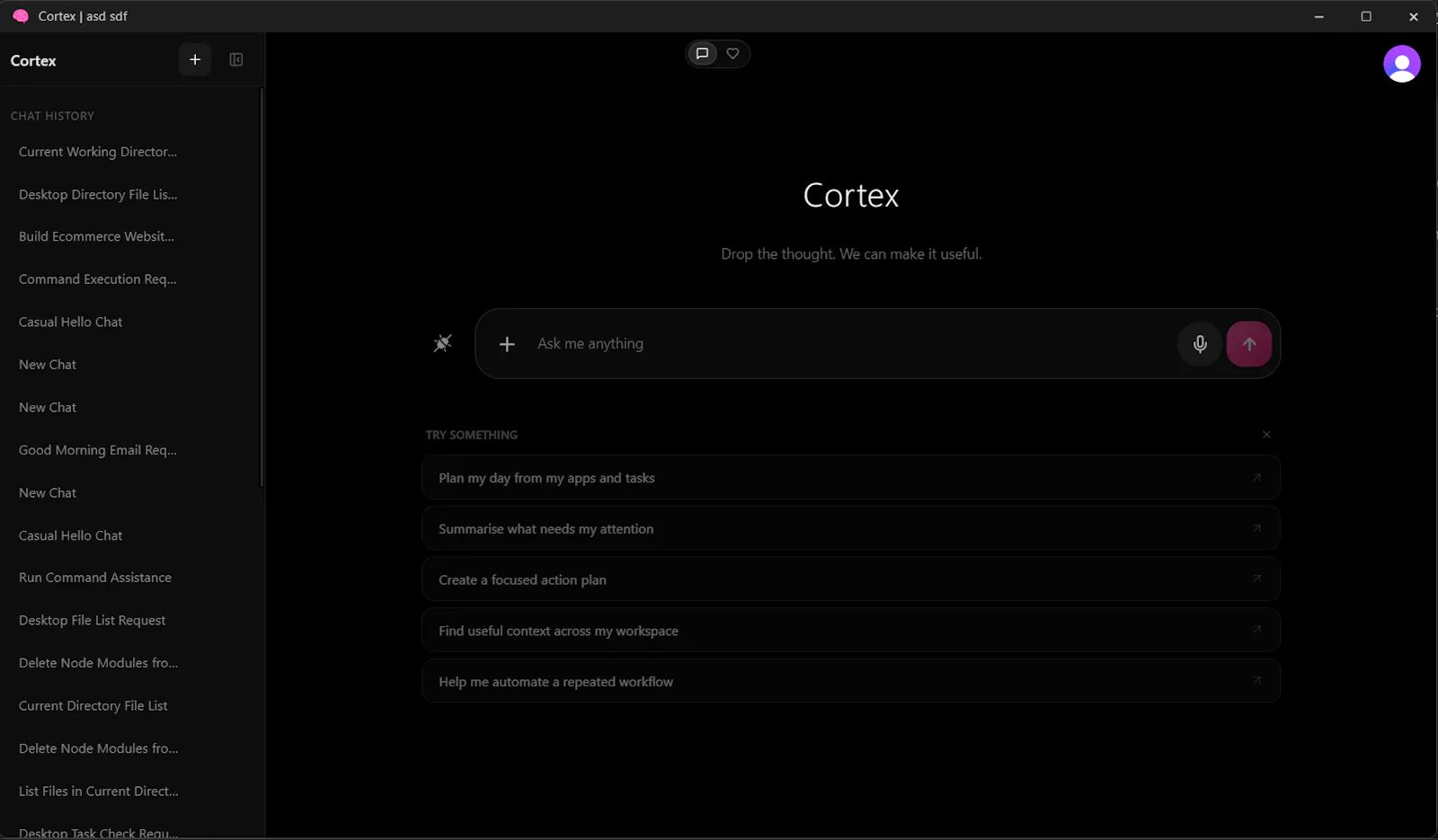 Cortex screenshot 3