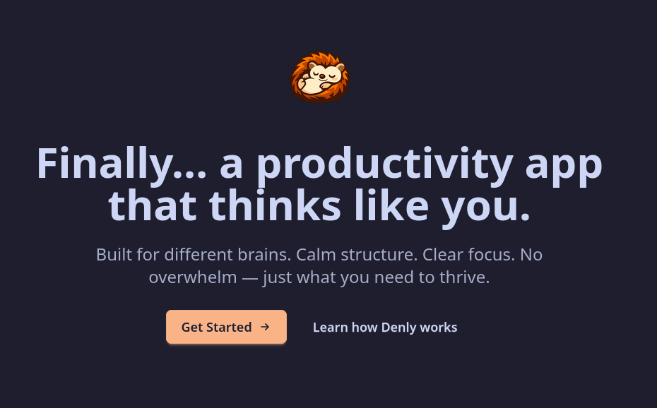 Denly - Main product screenshot demonstrating key features and user interface